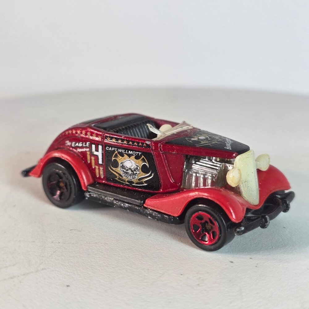 Hot Wheels 1996 BoneRipper Capt Willmott Eagle Squadron Red Loose